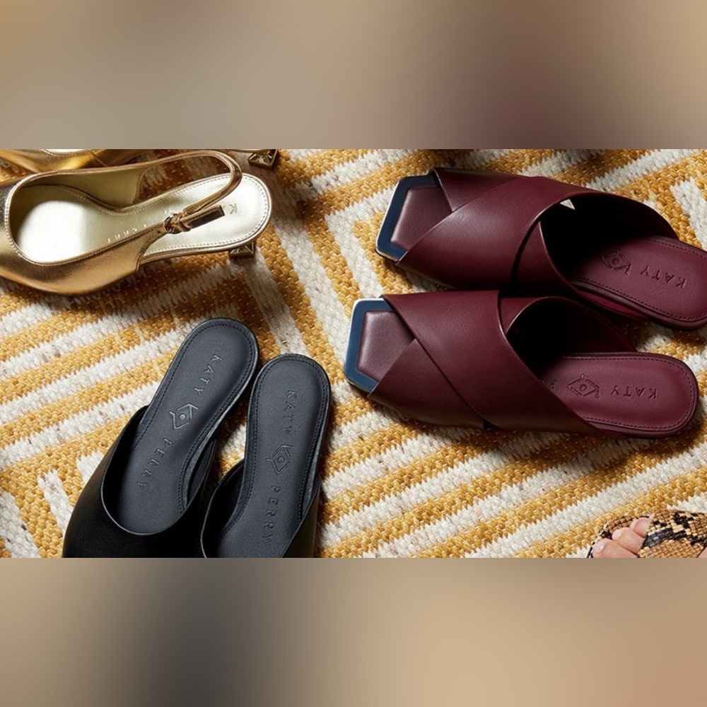 7.5 NEW Katy Perry Collections Size Slide Cranberry Sandals BNIB! - Picture 11 of 12